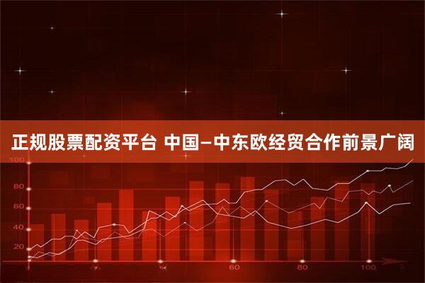 正规股票配资平台 中国—中东欧经贸合作前景广阔