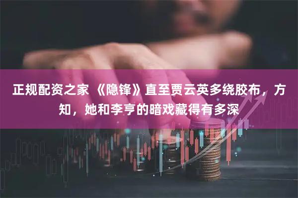 正规配资之家 《隐锋》直至贾云英多绕胶布，方知，她和李亨的暗戏藏得有多深